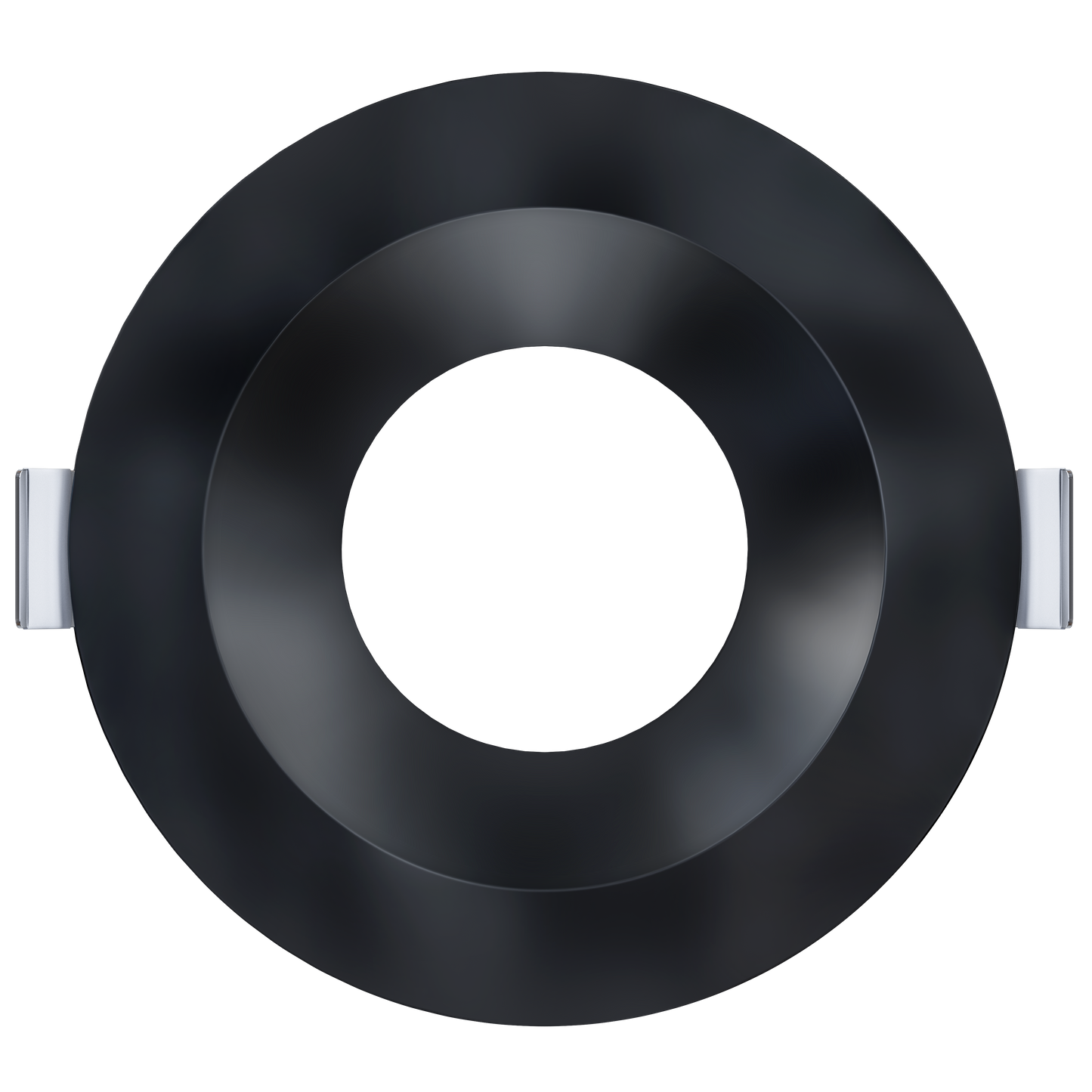 6 Inch Black Round Ultra Shallow Trim
