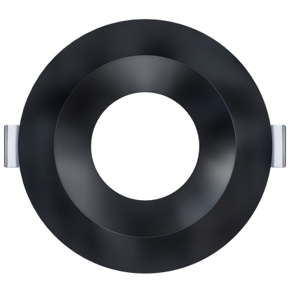 6 Inch Black Round Ultra Shallow Trim