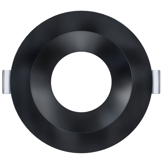 6 Inch Black Round Ultra Shallow Trim