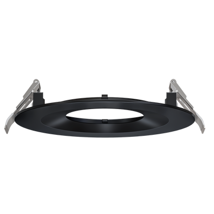 6 Inch Black Round Ultra Shallow Trim