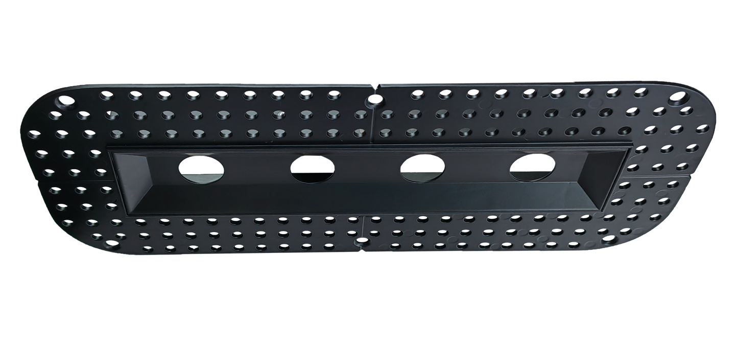 1" Ultra Narrow 4 head Trimless Multiple Kit Black Finish