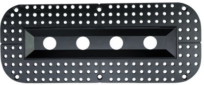 1" Ultra Narrow 4 head Trimless Multiple Kit Black Finish
