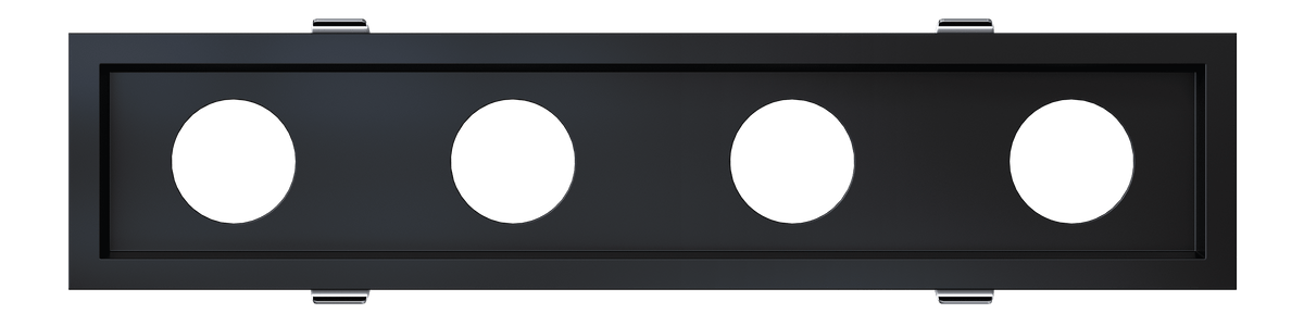 3 Inch Four Head Multiple Trim Black