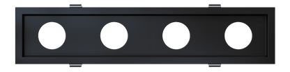 3 Inch Four Head Multiple Trim Black