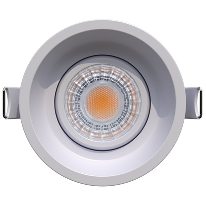 3" Round Regress Narrow Gimbal Trimmed White