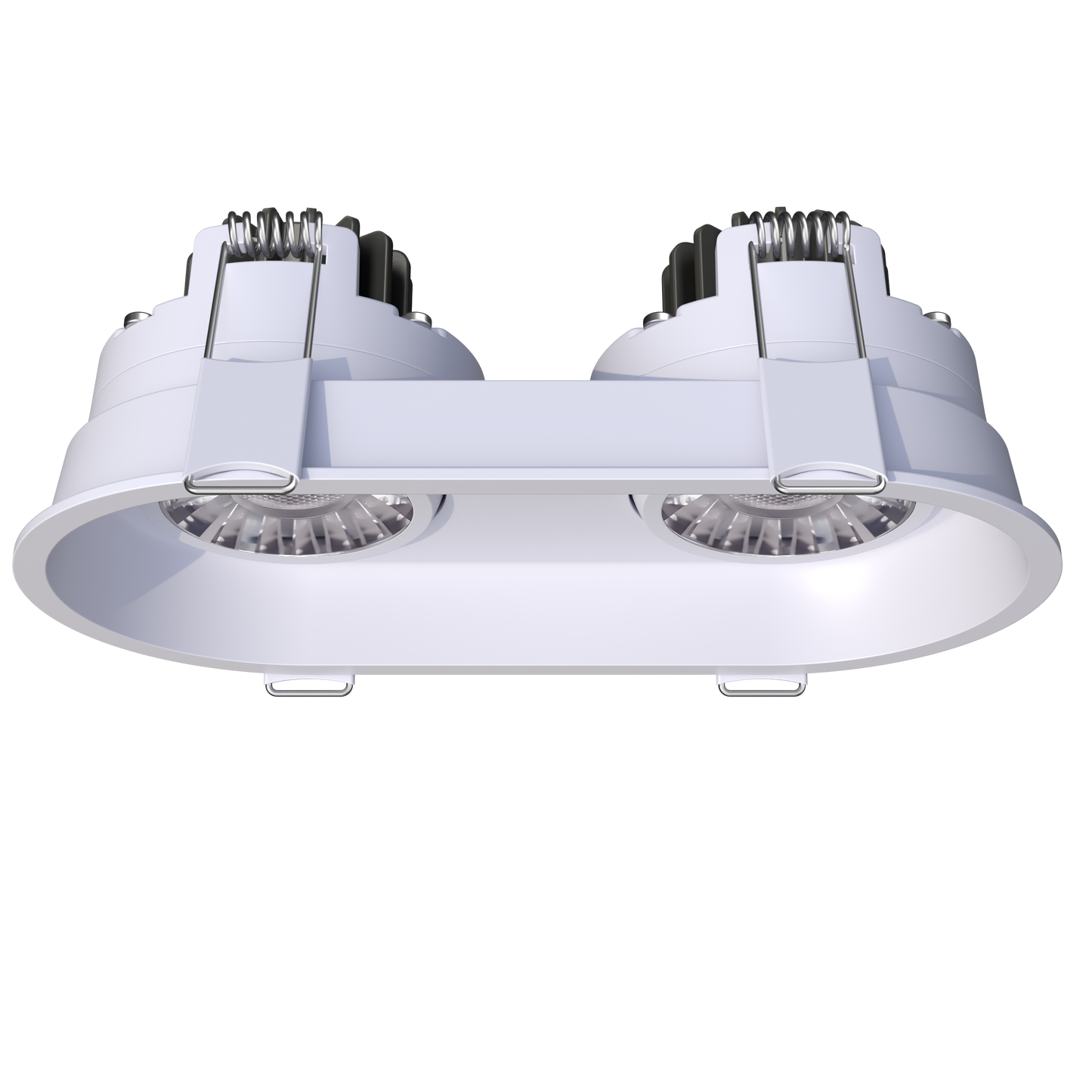 3" Oval Double Head Regress Gimbal White