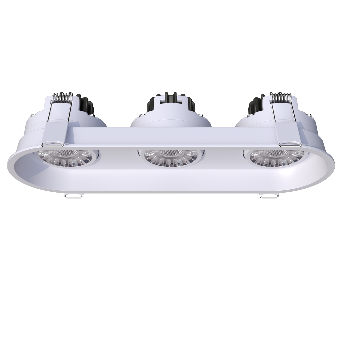 3" Oval Triple Head Regress Gimbal White