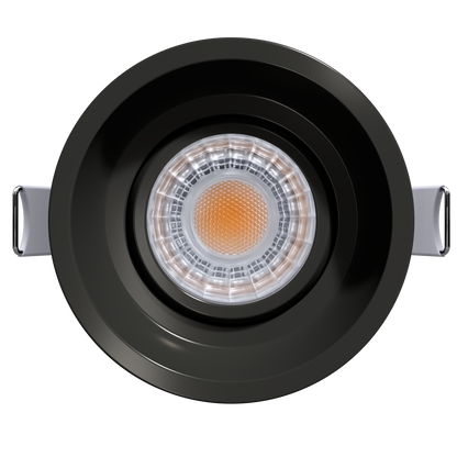 3" Round Regress Narrow Gimbal Trimmed Black