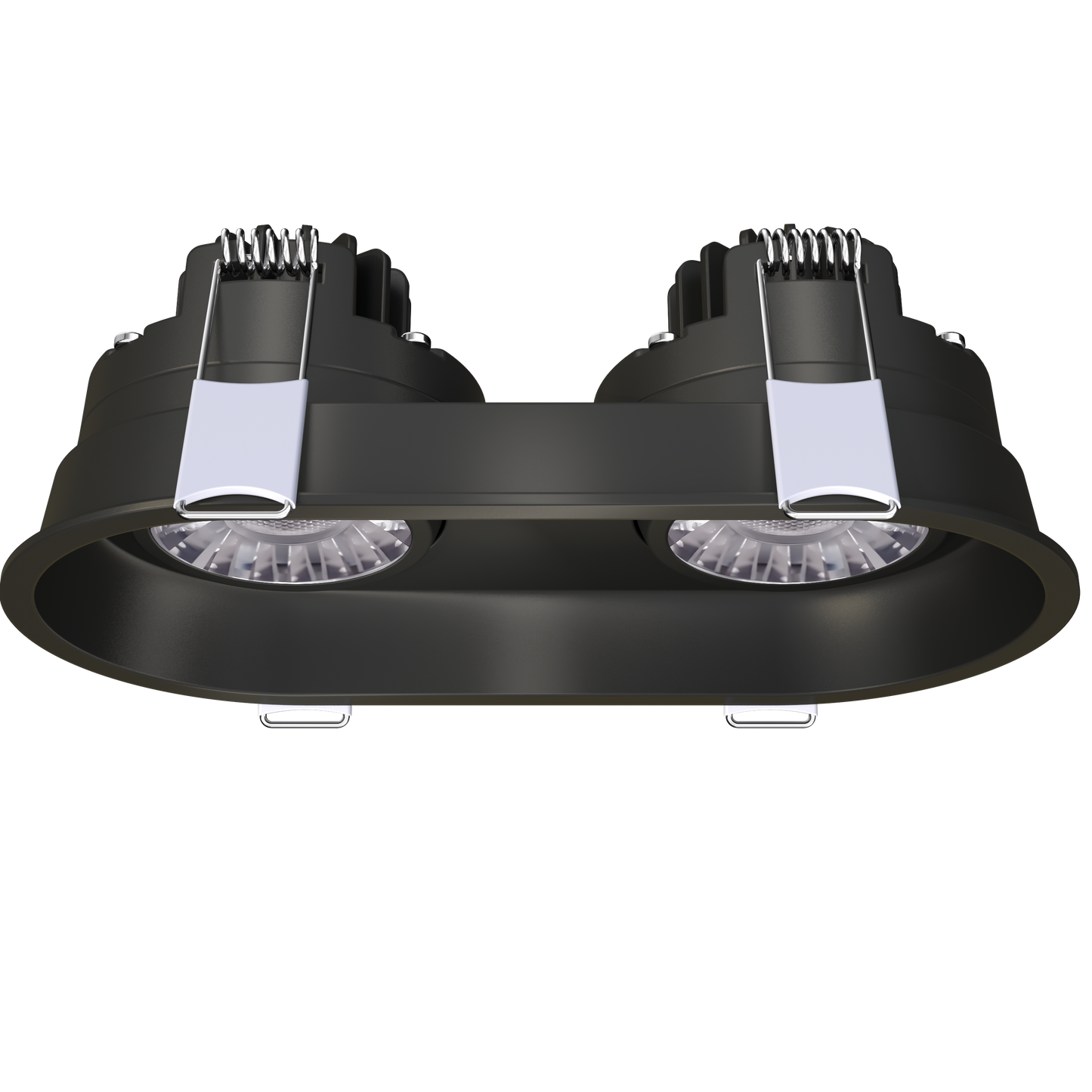 3" Oval Double Head Regress Gimbal Black