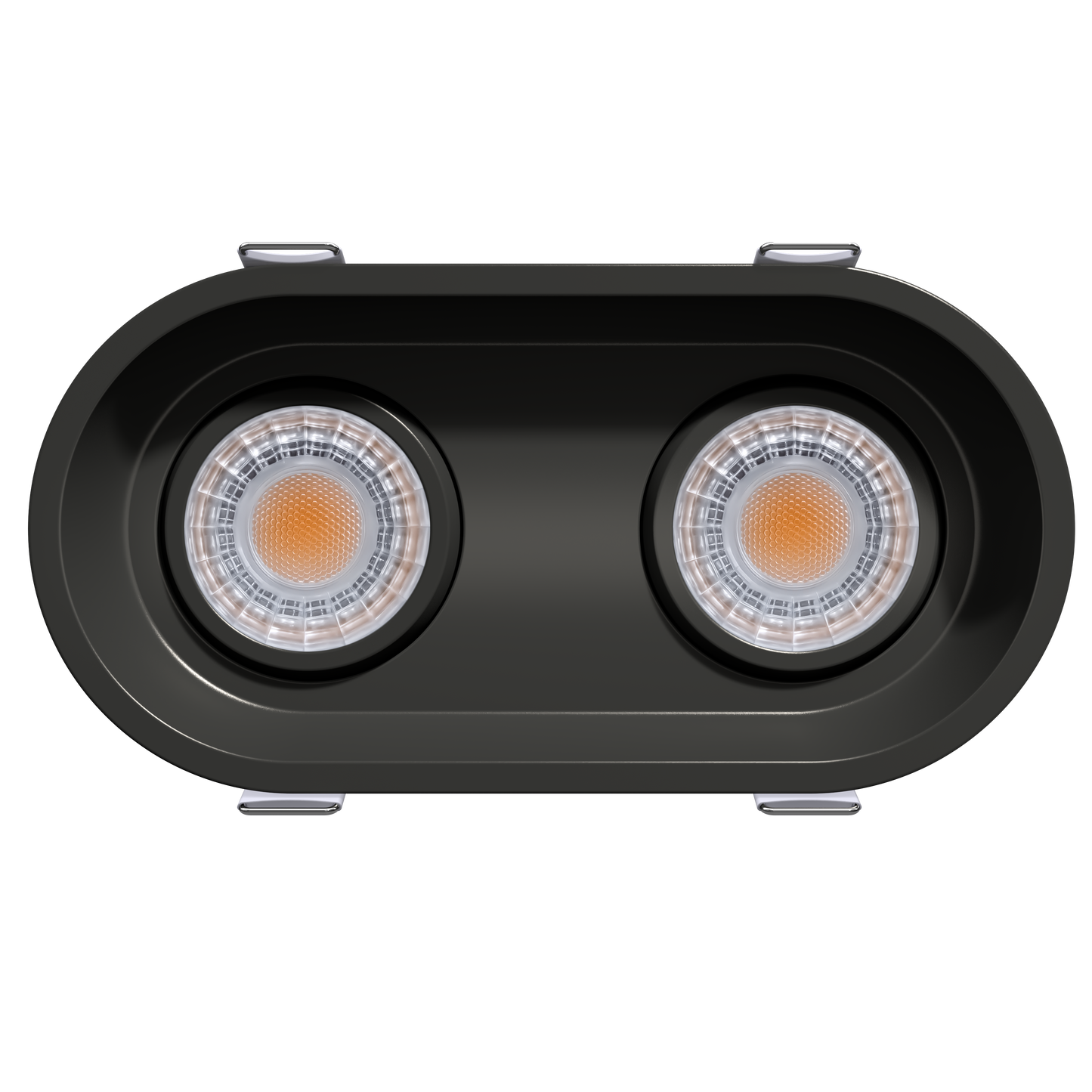 3" Oval Double Head Regress Gimbal Black