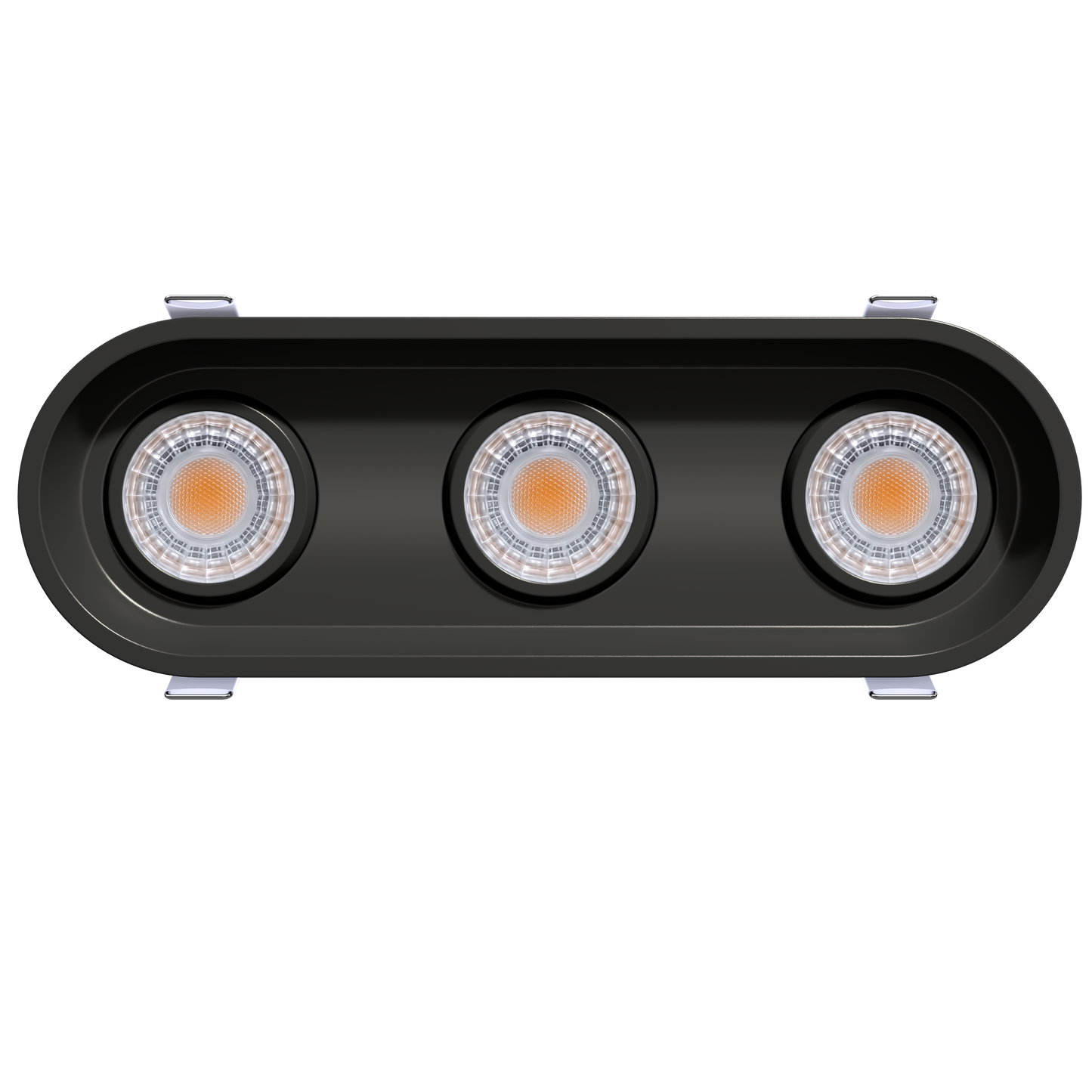 3" Oval Triple Head Regress Gimbal Black