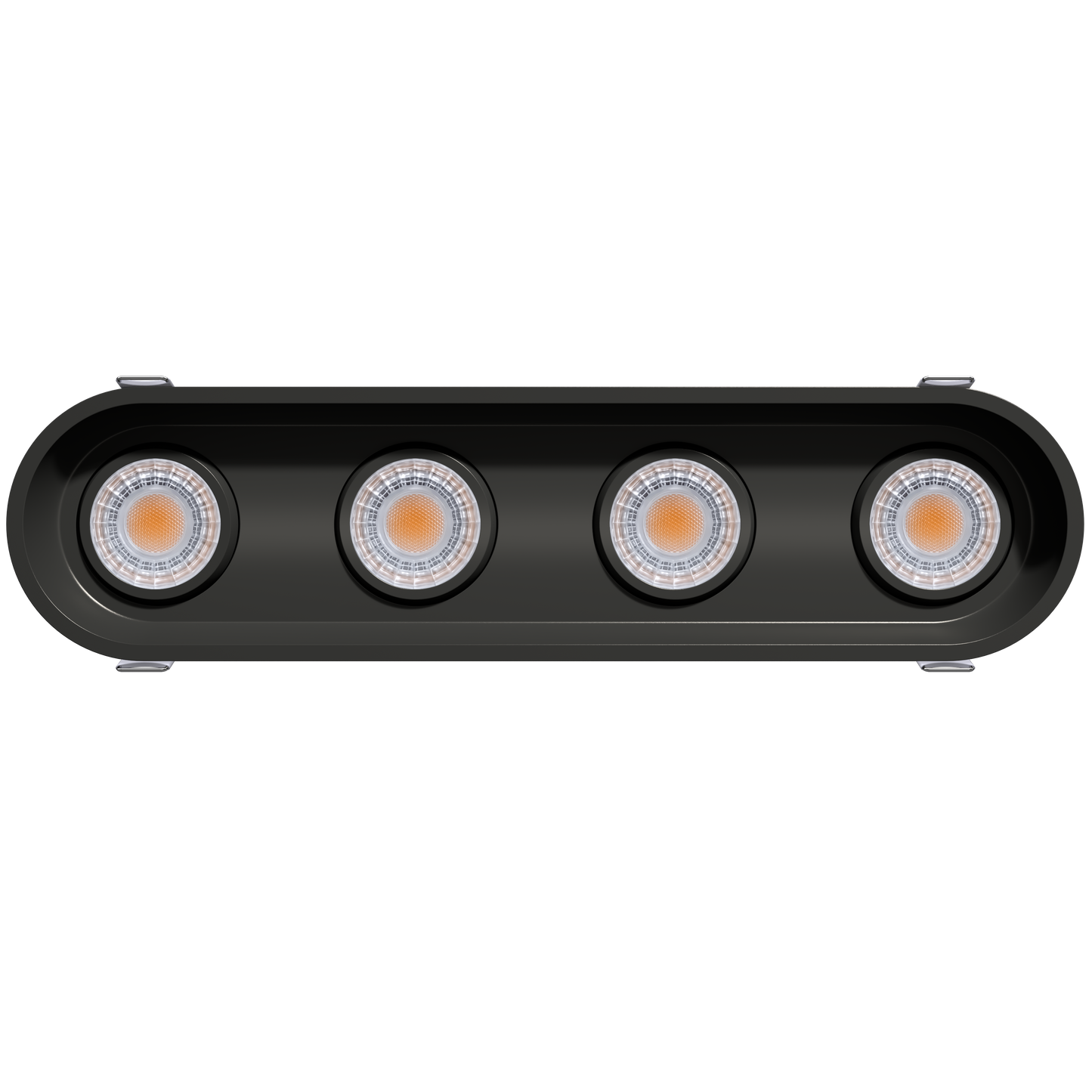 3" Oval Four Head Regress Gimbal Black