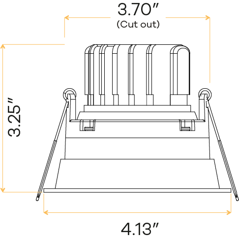 3.5" Round Regress Narrow Gimbal Trimmed White