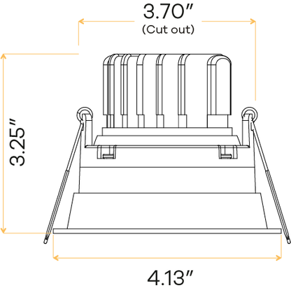 3.5" Round Regress Narrow Gimbal Trimmed White