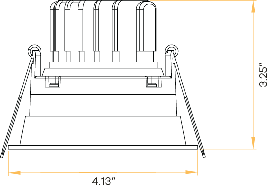 3.5" Round Regress Narrow Gimbal Trimmed White