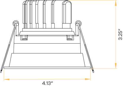 3.5" Round Regress Narrow Gimbal Trimmed White