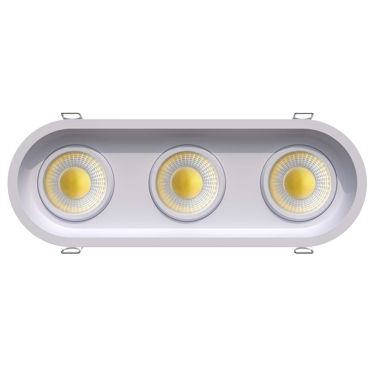 3.5" Oval Triple Head Regress Gimbal White