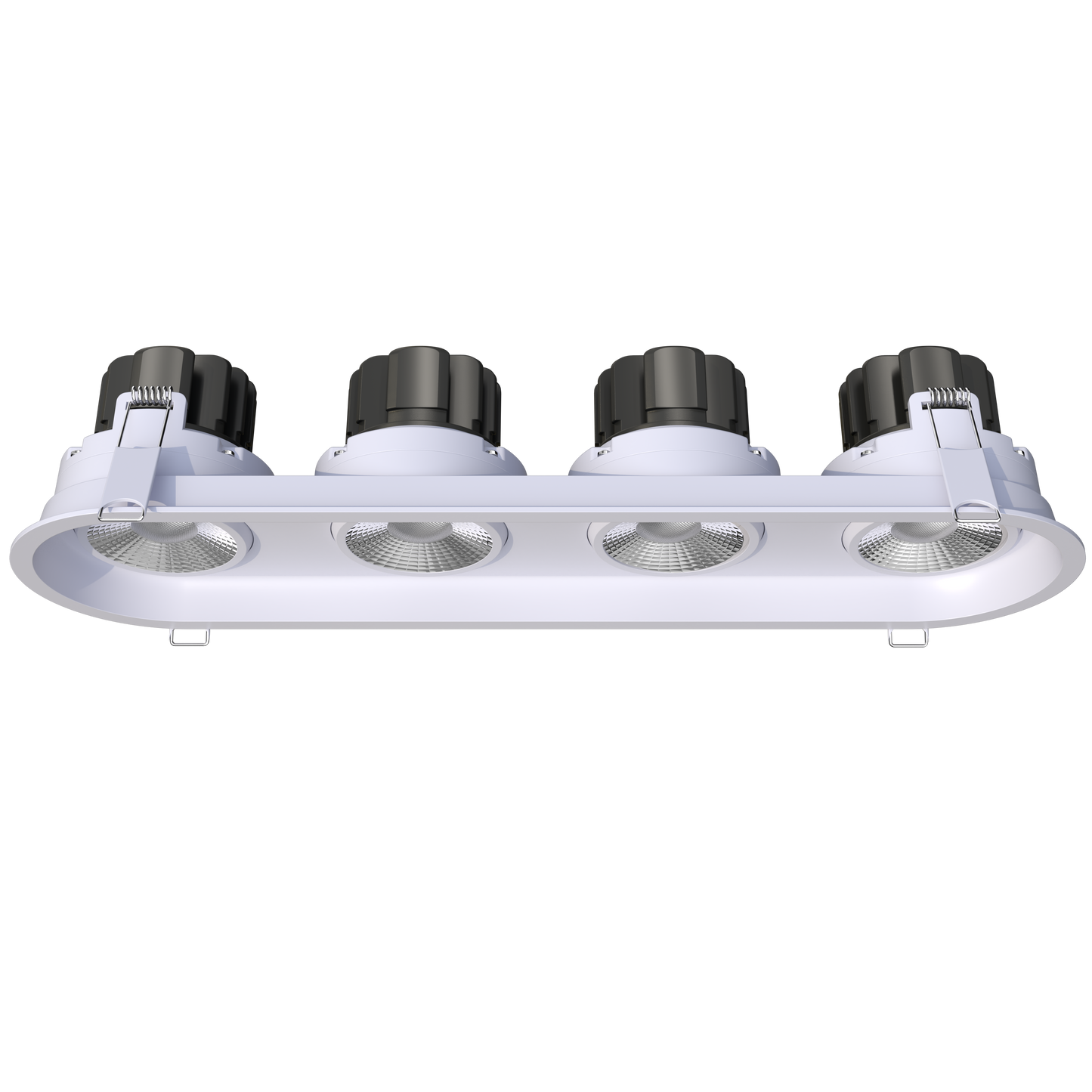 3.5" Oval Four Head Regress Gimbal White