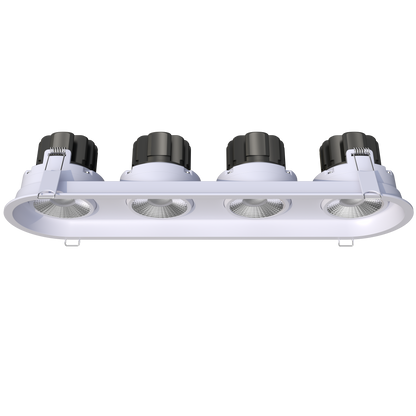 3.5" Oval Four Head Regress Gimbal White