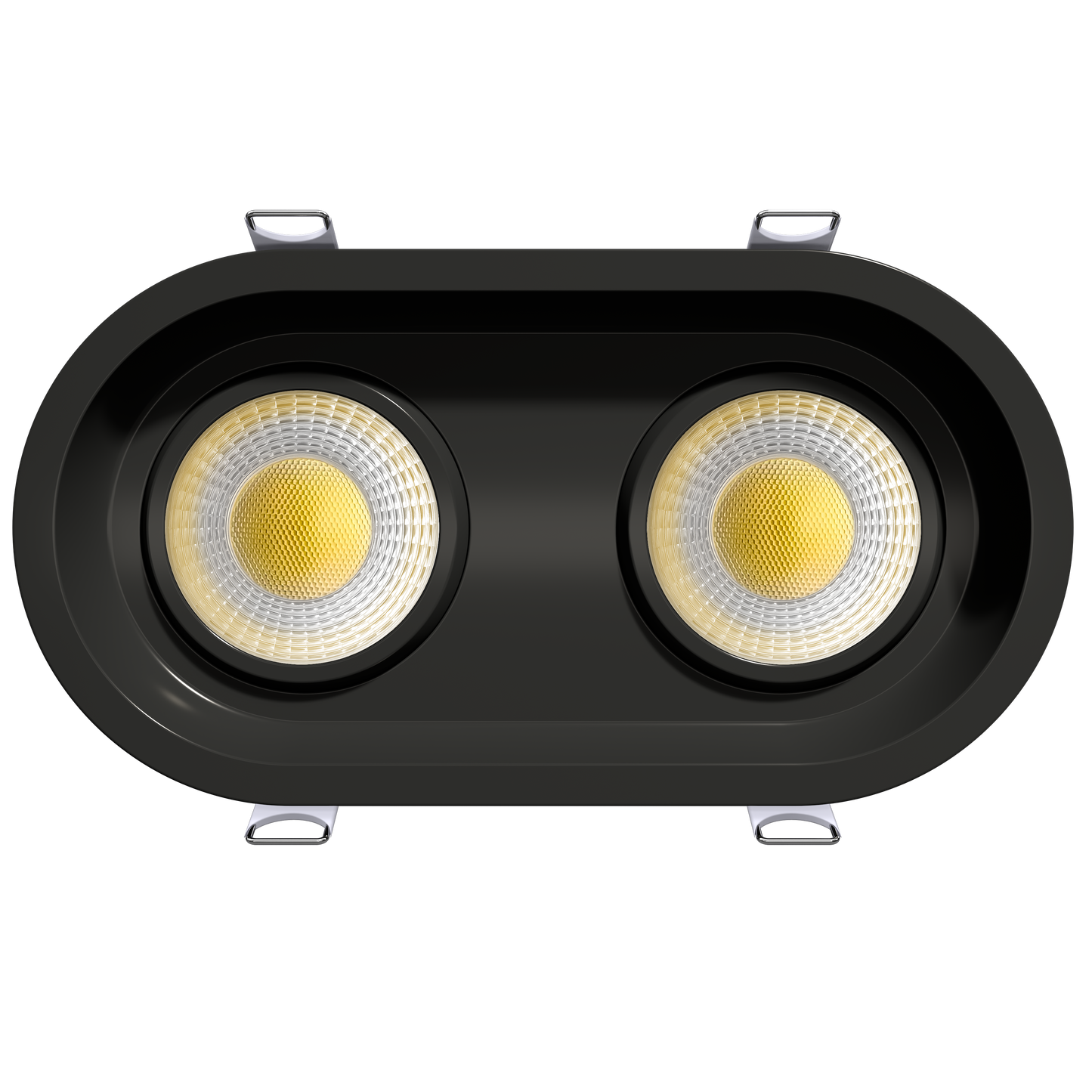 3.5" Oval Double Head Regress Gimbal Black