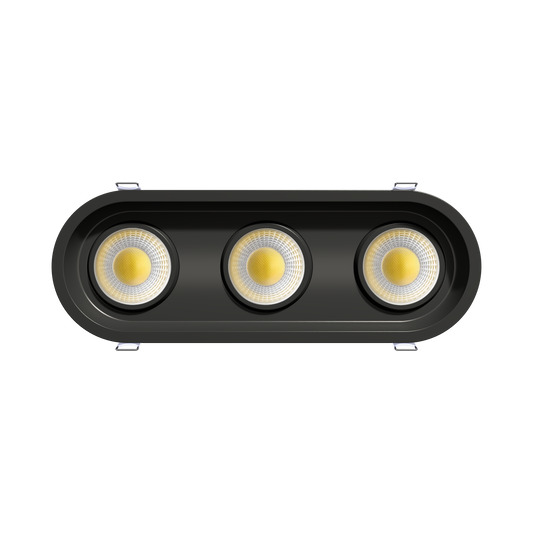 3.5" Oval Triple Head Regress Gimbal Black