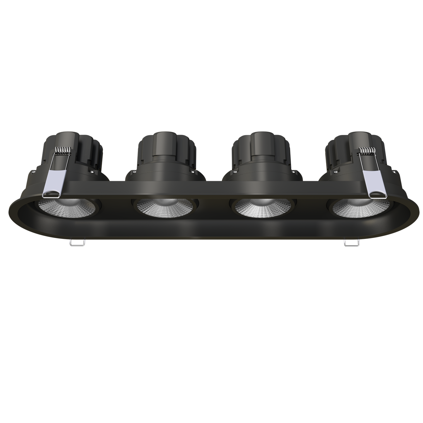 3.5" Oval Four Head Regress Gimbal Black