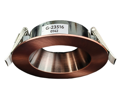 3.5 Inch Brushed Copper Round Trim