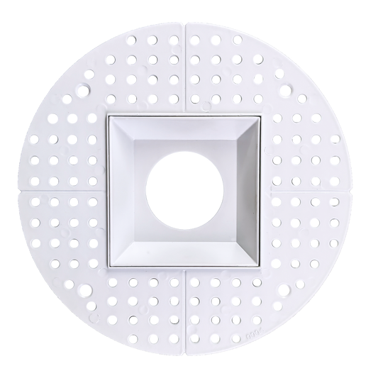 3.5 Inch White Square Trimless Kit