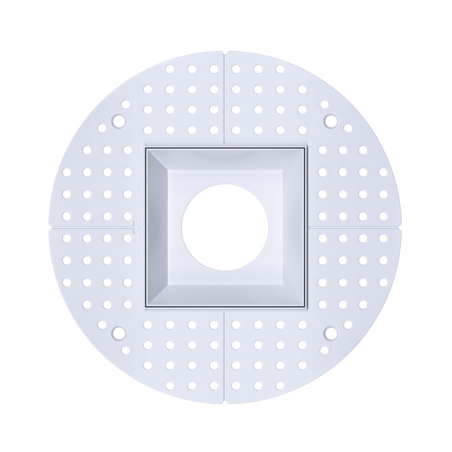 3.5 Inch White Square Trimless Kit