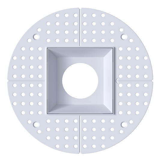 3.5 Inch White Square Trimless Kit