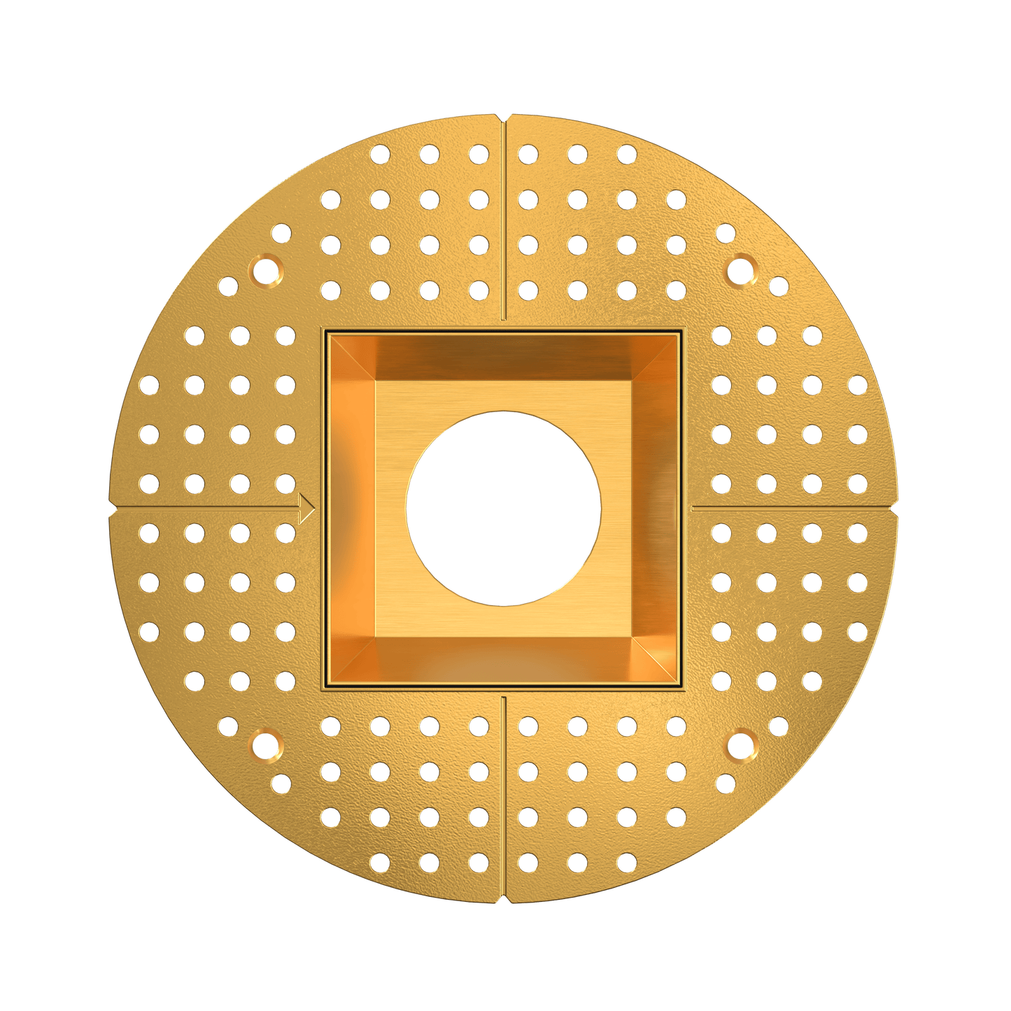 3.5 Inch Brass Square Trimless Kit