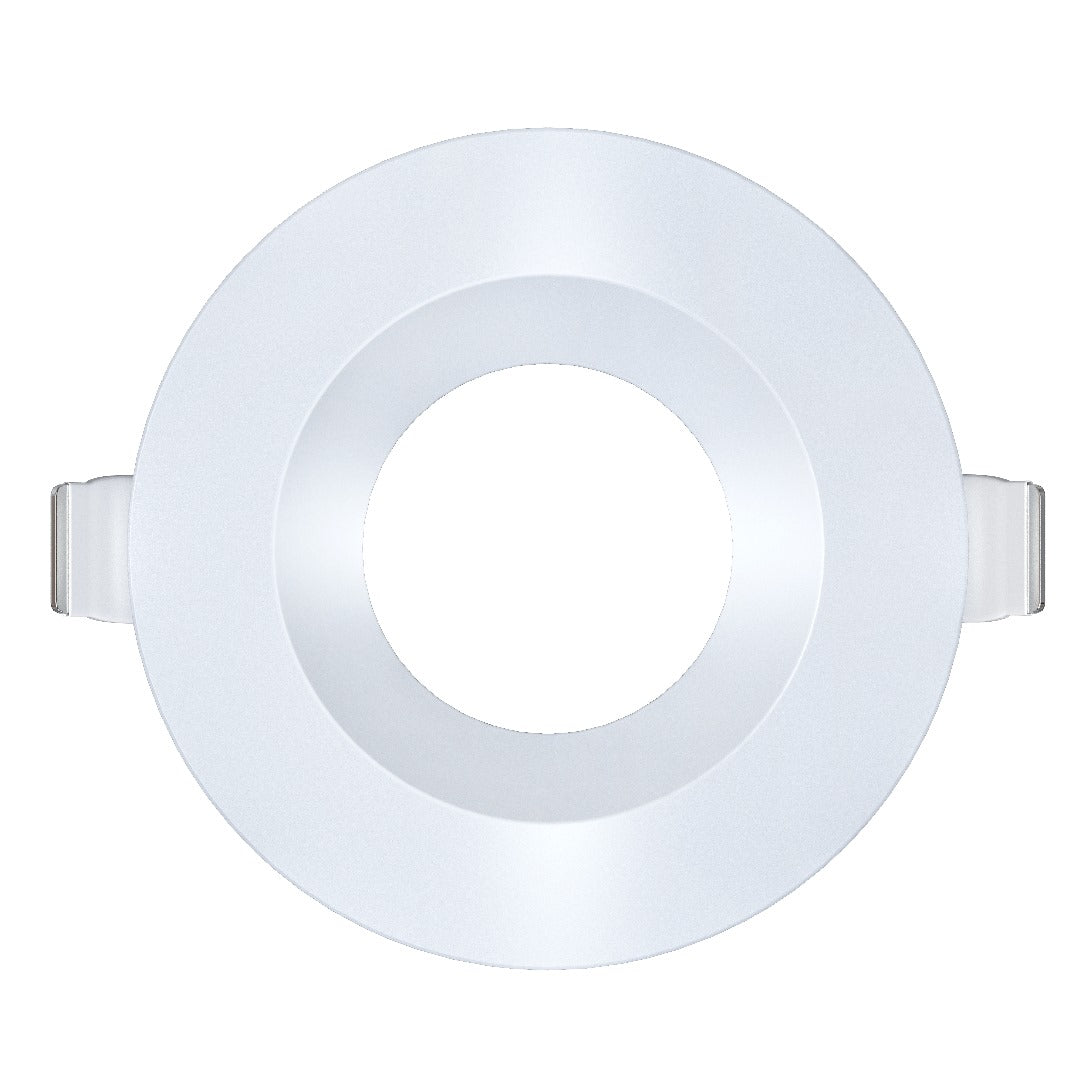 3.5 inch white round shallow trim
