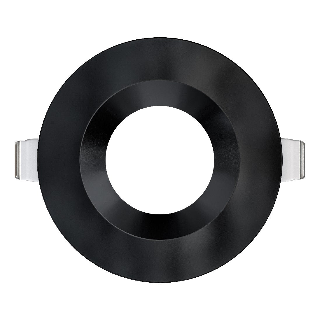 3.5 inch black round shallow trim