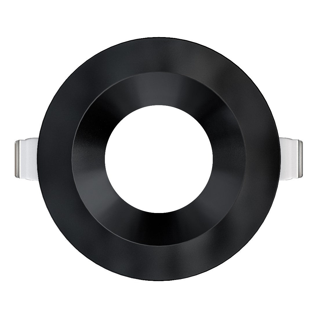 3.5 inch black round ultra shallow trim