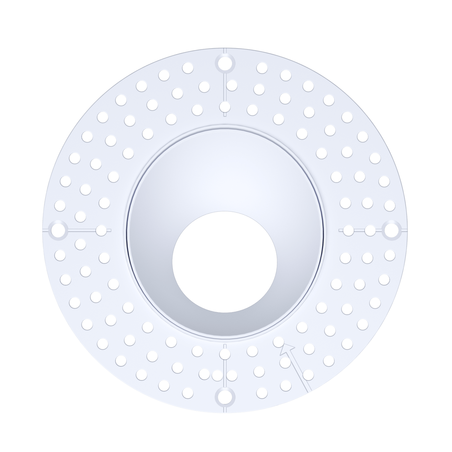 3.5 Inch White Round Wall Wash Trimless