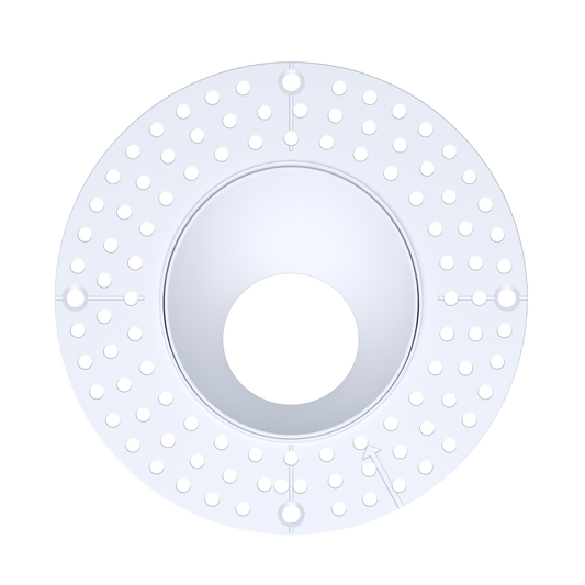 3.5 Inch White Round Wall Wash Trimless