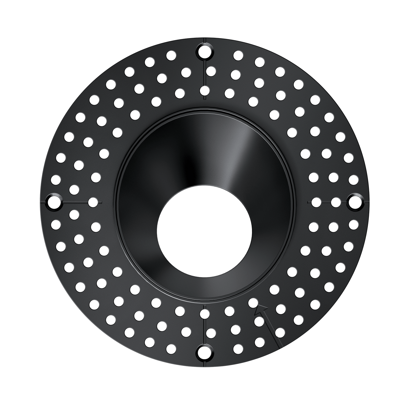 3.5 Inch Black Round Wall Wash Trimless
