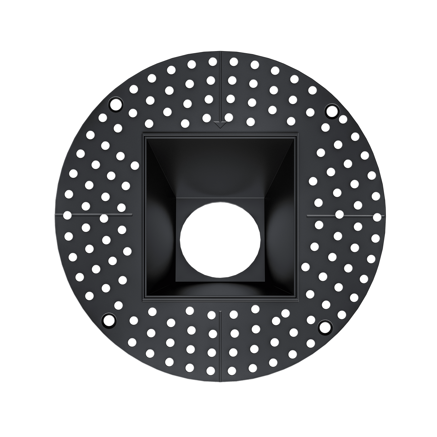 3.5 Inch Black Square Wall Wash Trimless