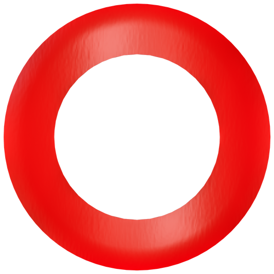 4" Round Slim Red Cover