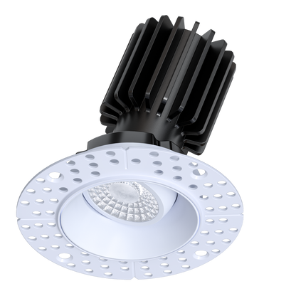 2" Round HO Gimbal Trimless (White) G2