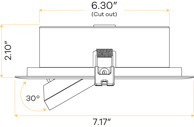 6" Round Flat Gimbal