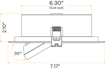 6" Round Flat Gimbal