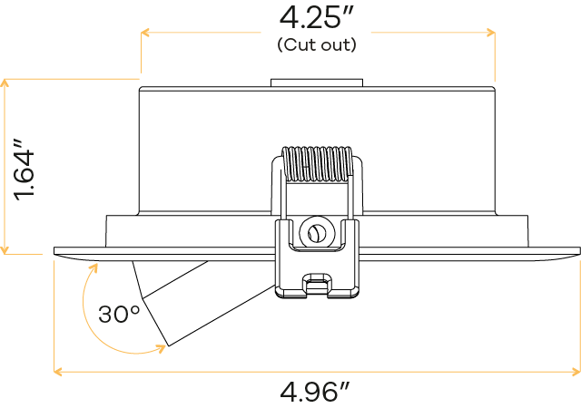 4" Round Flat Gimbal