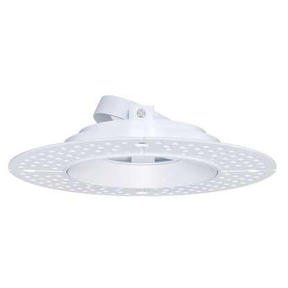 3 Inch White Round Adjustable Trimless