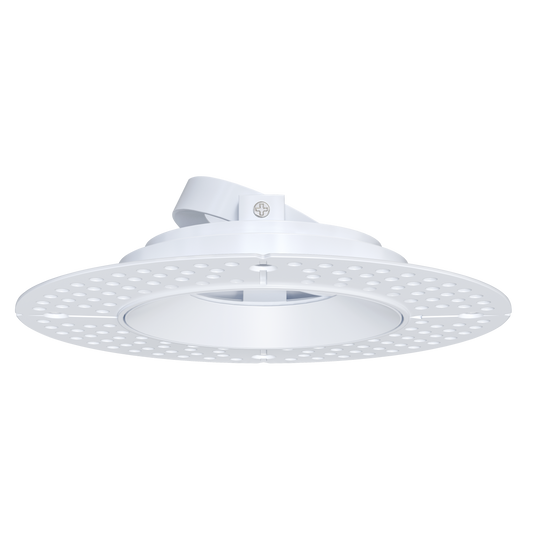 3 Inch White Round Adjustable Trimless