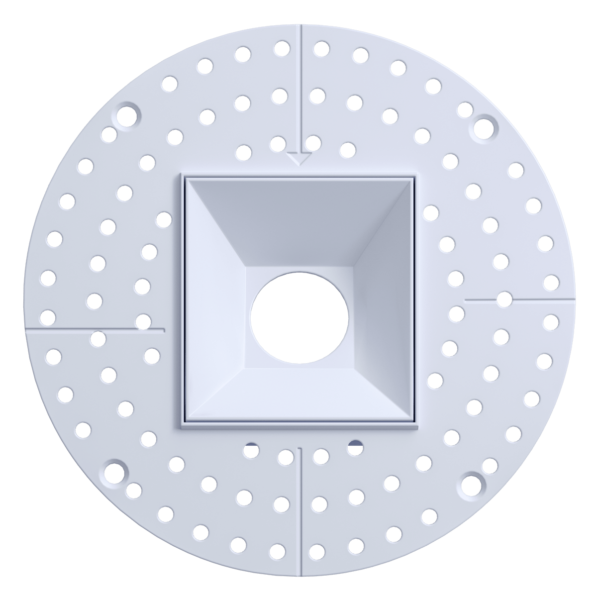 2 Inch White Square Wall Wash Trimless