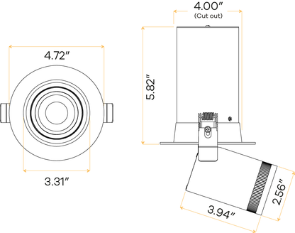 3” Round Retractable Downlight White