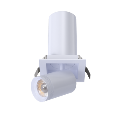 3” Square Retractable Downlight White
