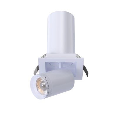 3” Square Retractable Downlight White
