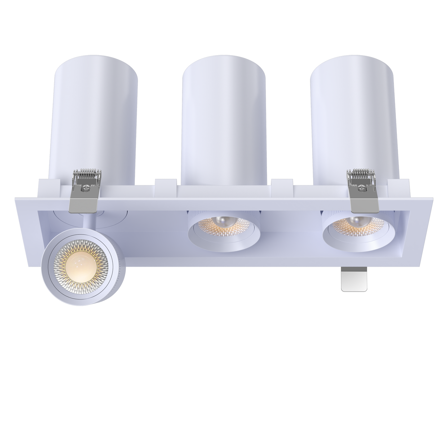 3” Triple Head Retractable Multiple White